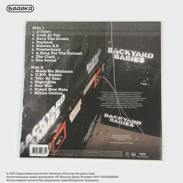 Виниловая пластинка Backyard Babies - Live Live In Paris (LP) Black Green Ink Spot