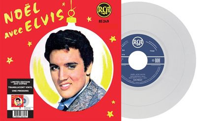 Виниловая пластинка Elvis Presley - Ep Étranger N°12 - Noël Avec Elvis Translucent Vinyl