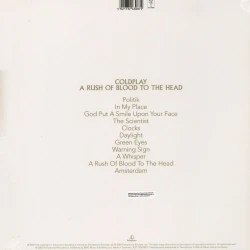 Виниловая пластинка Coldplay - A Rush Of Blood To The Head (LP) прозрачный винил