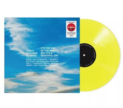 Виниловая пластинка Thirty Seconds To Mars - It¿s The End Of The World But It¿s A Beautiful Day (жёлтый неоновый винил)