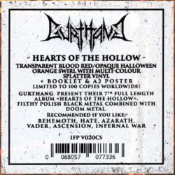 Виниловая пластинка Gurthang - Hearts Of The Hollow (Transparent Red/Orange Multi-Colour Splatter Vinyl)