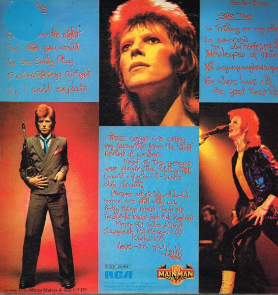 Виниловая пластинка David Bowie - Pinups (LP) 50th Anniversary