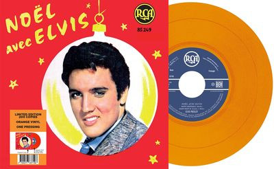 Виниловая пластинка Elvis Presley - Ep Étranger N°12 - Noël Avec Elvis Orange Vinyl