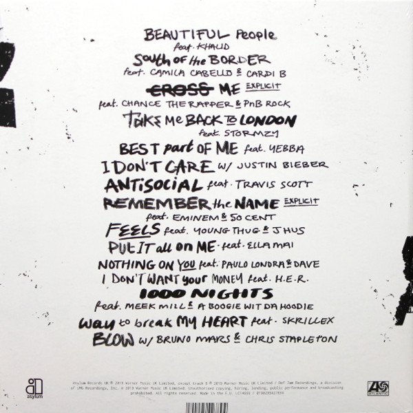 Виниловая пластинка Ed Sheeran - No.6 Collaborations Project (2LP)