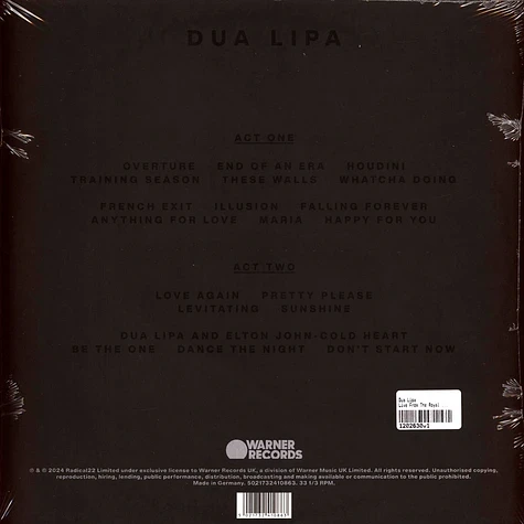 Виниловая пластинка Dua Lipa - Live From The Royal Albert Hall (2LP)