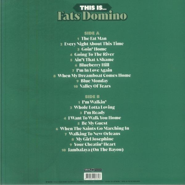 Виниловая пластинка Fats Domino - This Is... Fats Domino (LP Coloured)