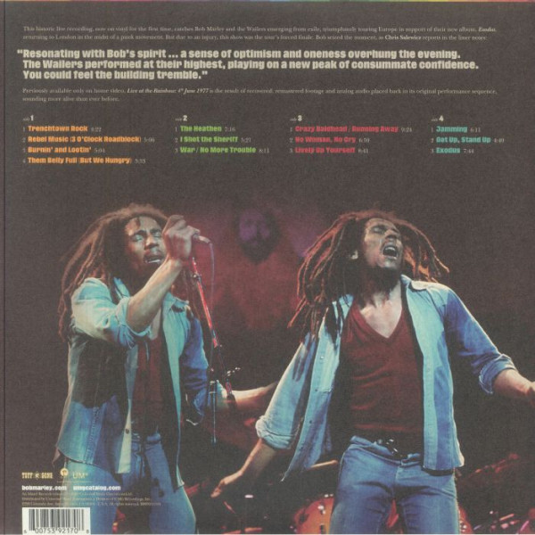 Виниловая пластинка Bob Marley & The Wailers - Live At The Rainbow (2LP)