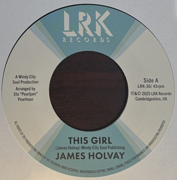 Виниловая пластинка James Holvay - This Girl / Sweet Soul Song