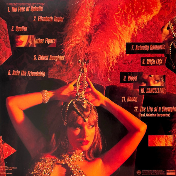 Виниловая пластинка Taylor Swift - The Life of a Showgirl (LP) оранжевый винил