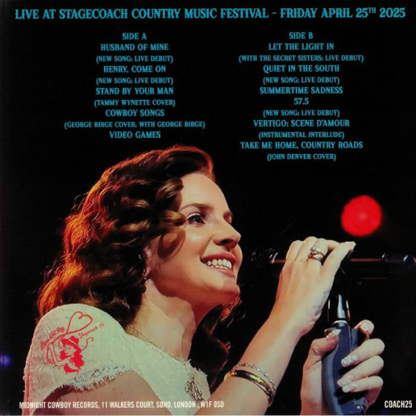 Виниловая пластинка Lana Del Rey - Stagecoach 2025 (LP) Sparkly ECO Mix
