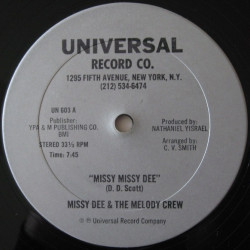 Виниловая пластинка Missy Dee &amp; the Melody Crew - Missy Missy Dee/Instrumental