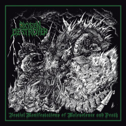 Виниловая пластинка Oxygen Destroyer - Bestial Manifestations Of Malevolence And Death (Blue Vinyl)