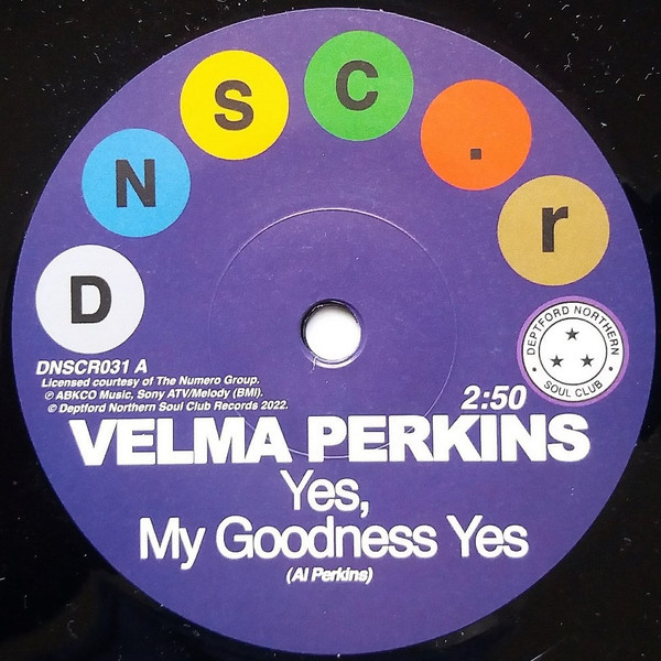 Виниловая пластинка Velma Perkins & Johnson, Hawkins, Tatum & Durr - Yes, My Goodness Yes/You Can't Blame Me