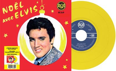 Виниловая пластинка Elvis Presley - Ep Étranger N°12 - Noël Avec Elvis Yellow Vinyl