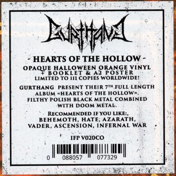 Виниловая пластинка Gurthang - Hearts Of The Hollow
